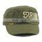 Whole sale flat top military cap with badges