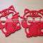 anti slip animal printing shape silicone coaster
