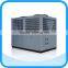 Multifunction heat pump air to water heat exchanger with fan