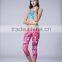 Tight breathable fitness and yoga wear women printed sports capris