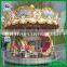 Outdoor playground rides musical carousel horses for children