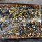 Rectangle Marble Inlay Table Tops, Green Pietra Dura Table Top Flower Degins