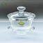 2016 Hot Selling Borosilicate Heat-resistant Gaiwan Mouth-blown Clean Glass Lid Tea Cup And Saucer Tea Set