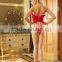 transparent sexy asian lingerie sexy mature woman lingerie red