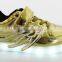Golden Shinning PU Kids Led Shoes Customized Brand From Size 25 to 37#