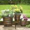 Pack 3 Antique Bronze Effect Garden Plastic Outdoor Planters