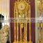 French Antique Gilded Bronze Clock with Marble Stand