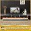 Fashion wooden led tv stand furniture with showcase marble top