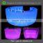 metal leg color changing LED cocktail table without glass