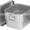 SUS304 Stainless Steel Square Double Wall Pot Food Box Mild Box S
