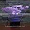 2017 new 3D illusion Night Light 7 Color Change LED Desk Table Lamp Toys