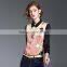 Maxnegio lady print new blouse fashion cutting blouse back neck designs