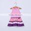 MGOO Latest Design Baby Girl Little Princess Dress Clothes Children Wholesale Black Contrast A Line Dresses CS009