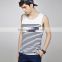 Wholesale fashion mens white stripe singlet