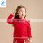 Wholesale Girls Long Sleeve Lace t Shirt With Flower Pattern Fleece Lining Shirt Designs For Girls