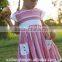 2016 Girls ABC + 123 in Antique Brick Well Dressed Remake Dress Kids Back To School 100% Cotton Striped Lace Dress