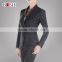 Custom Gery Fashion Blazer Of Ladies Two Button Mandarin Collar Suit