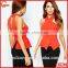 Halter Neck Smooth Stretch Fabric Peplum Top Wholesale Tank Top