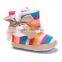 A special foreign trade rainbow baby boots baby hot wool cotton boots boots shoes 0429 baby shoes