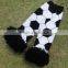 Black white knit children socks lace sports leggings ruffle baby football leg warmers