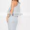 Crepe One Shoulder Bow Sleeve Midi Dress Woman Bulk Wholesale Clothing