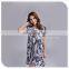 Lotus bottom hem short sleeves O neck sleep shirt for ladies