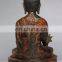 Old Tibetan Brass Buddhism Bodhisattva Sakyamuni Sating Buddha Statue Medicine Blessing Buddhism Art Ethnic God Buddha statue