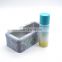 wholesale square metal comestics tin box with clear window manufacturer