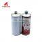 customize round tin can empty car brake oil can with screw top