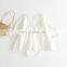 Summer 2020 baby girl lady pure white embroidered short sleeve cotton hatsuit