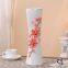 Chinese Fresh White Red Rose Hollow Out Gilded Hand Made Ceramic Vase For Wedding Gift