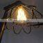 Clearance sale Industrial Vintage Wood Base Water Pipe Table Lamp Protection Lampshade Desk Light