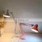Hotel Room Pink Table Lamp Folding Led Desk Long Swing Arm Adjustable Desk Lamp