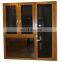 teak wood color aluminum door window design for villa