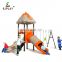 Simple Design Kids Outdoor Playground Equipment Children LLDPE Slide With Swing Set