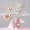 Cartoon Butterfly LED Pendant Lights Bedroom Children's Room Beside Table Hanging Lamps Pink/White Chandelier Heart-Shaped Decor