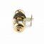 Convenience Polished Brass privacy bathroom double ball knob tubular door lock with coin keys