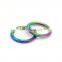 Nickel Free Rainbow Color Metal O Rings Belt Buckle For Clothes