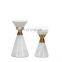 Style Candle Stick Holder Hourglass Nordic Design Candlestick Holder Marble Europe Home Decoration  Polished Stone Crafts