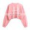 Drop shipping New arrival crop sweaters wholesale ladies cropped pullover shirts hoodies crop top