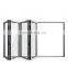 Foldable Tempered Glass Door Price Aluminium Bifold Door Cheap Price Outdoor Waterproof Aluminium Folding Doors