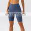 Fashion Fitness Gym Sports Casual Hot Shorts High Waist Biker Shorts Built In Bra Short Sleeve Crop Top Yoga Suit Set For Women