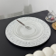 13 inch Retro Style White Silver Charger Plates Table Wedding Decor Plastic Textured Chargers for Dinner Plates Party