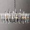 Zhongshan pendant light luxurious crystal chandeliers ceiling luxury for dining table BONNINGTON LINEAR CHANDELIER