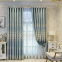 Hot Sale blackout 2PCS Taffeta Backing &Waterfall Valance Attached Jacquard Window Curtains Set