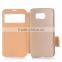 window smart view leather flip cover case for samsung galaxy s6,cell phone case for galaxy s6