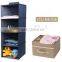 Denim Large Cloth Wardrobe Sorting Hanging Shelves Storage Clothing Hanging Bag