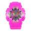 LP1369 Hot product stainless steel case back dual time pu bracelet watch