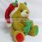 large Christmas plush bear , large Christmas stuffed plush bear toy wholesale