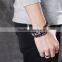 Street Punk Biker Bracelet Heavy-duty Bracelet 316L Stainless Steel Men's Bycicle Chain Bracelet Silver Clasp